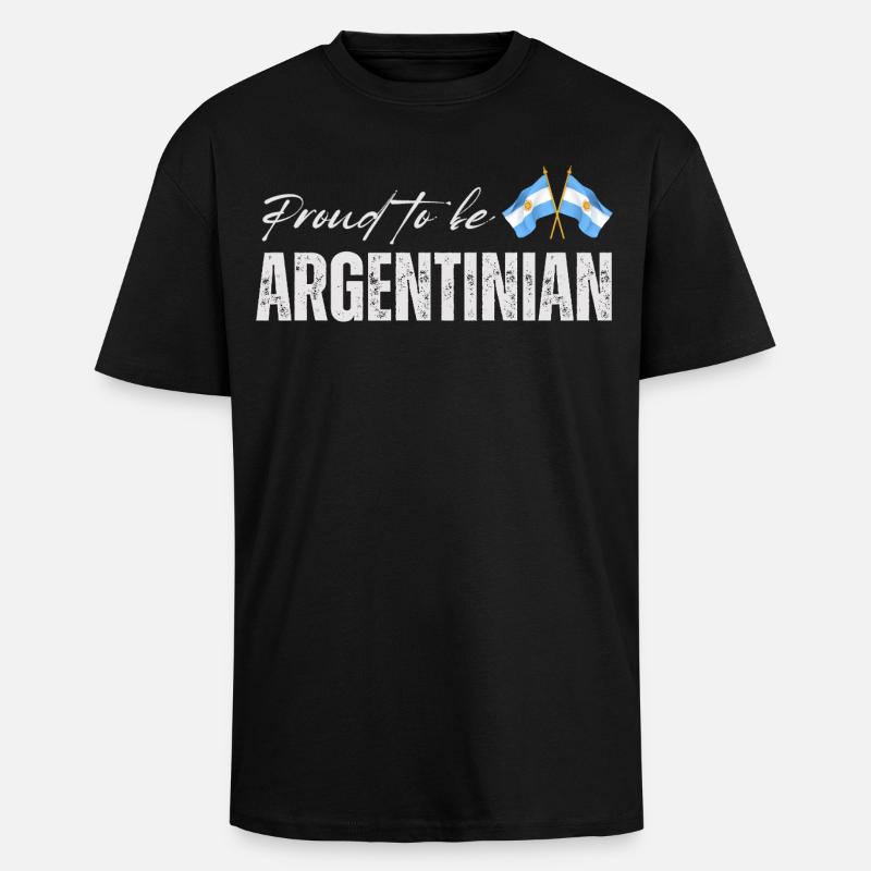 Stolzer Argentinier, ich liebe Argentinien - Oversized Heavyweight Unisex T-Shirt - Schwarz