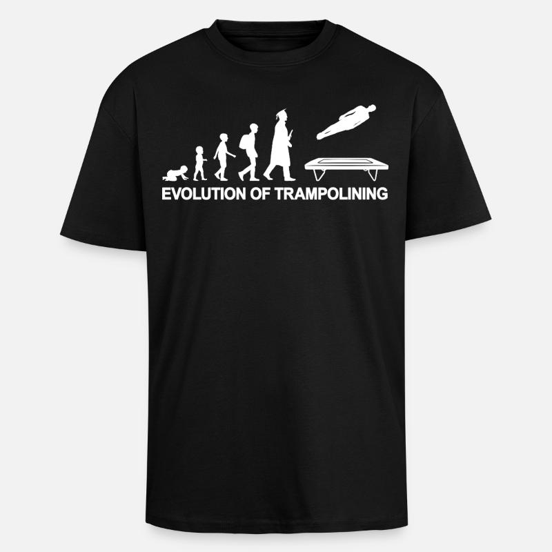 Evolution Trampoline - Unisex Oversized Heavyweight T-shirt - black