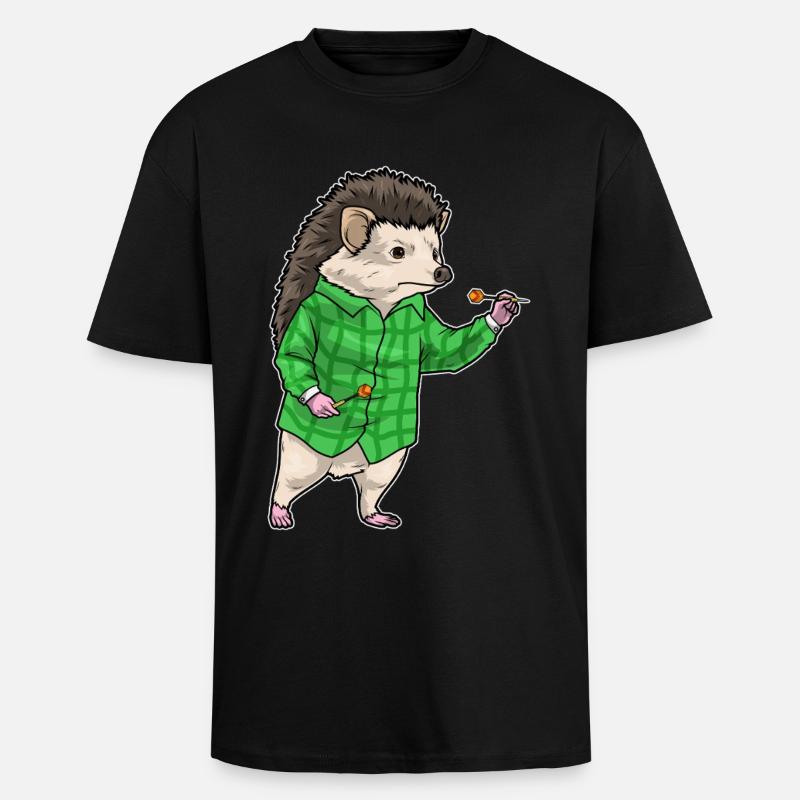 Igel Dart Dartpfeil - Oversized Heavyweight Unisex T-Shirt - Schwarz