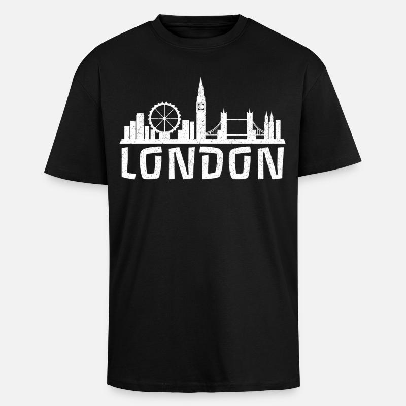 London Calling - Oversized Heavyweight Unisex T-Shirt - Schwarz