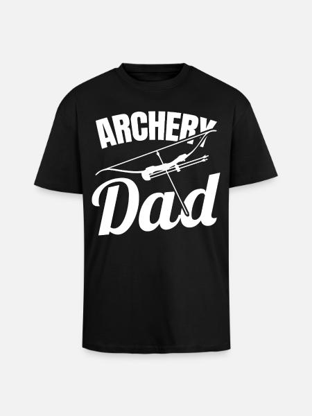 Archer father - Unisex Oversized Heavyweight T-shirt - black