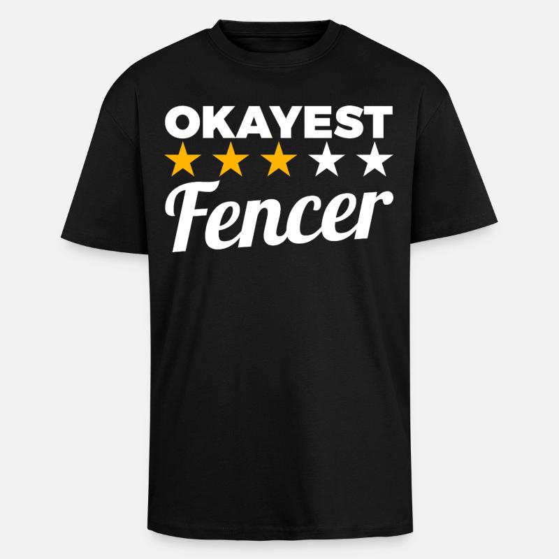 Bester Fechter - Oversized Heavyweight Unisex T-Shirt - Schwarz