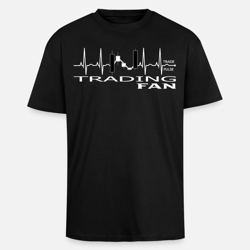 Conception de graphiques de trading Pulse - T-shirt unisexe oversize épais - noir