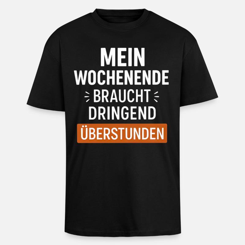 Drôle de dicton du week-end - T-shirt unisexe oversize épais - noir