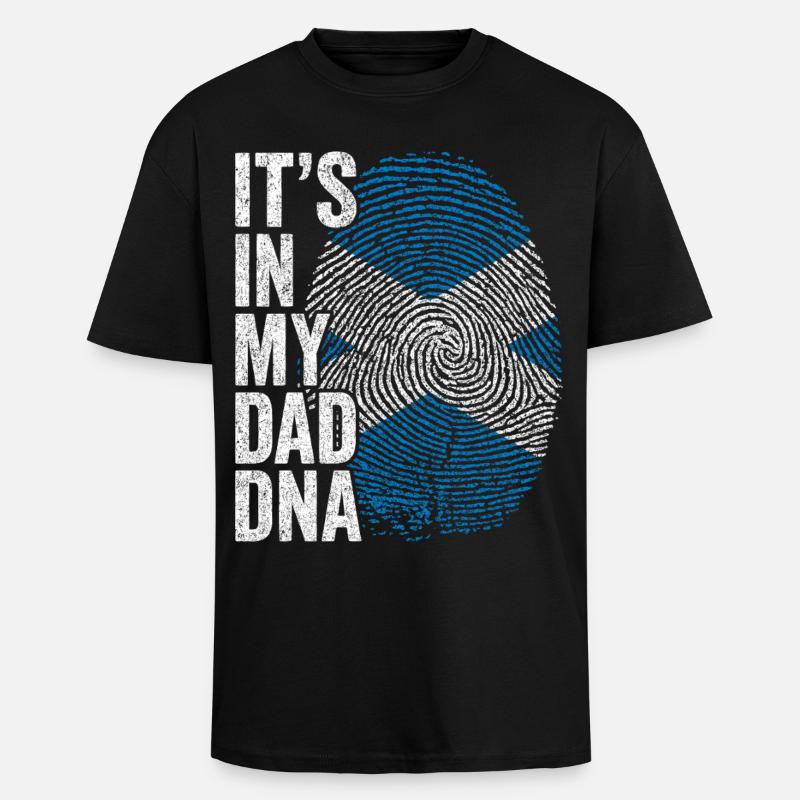 Drapeau Écosse Empreinte Papa Écossais - T-shirt unisexe oversize épais - noir