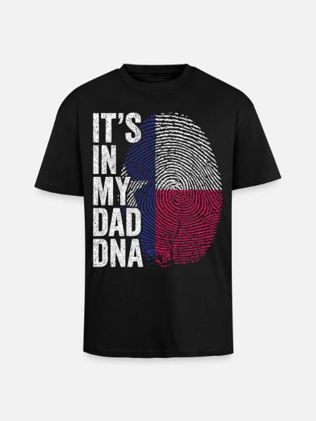 Texas Flag Texan Dad Footprint - Unisex Oversized Heavyweight T-shirt - black
