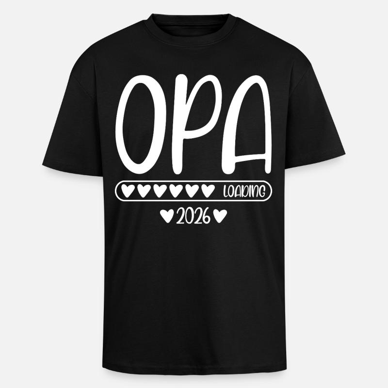 Opa 2026 loading - Oversized Heavyweight Unisex T-Shirt - Schwarz