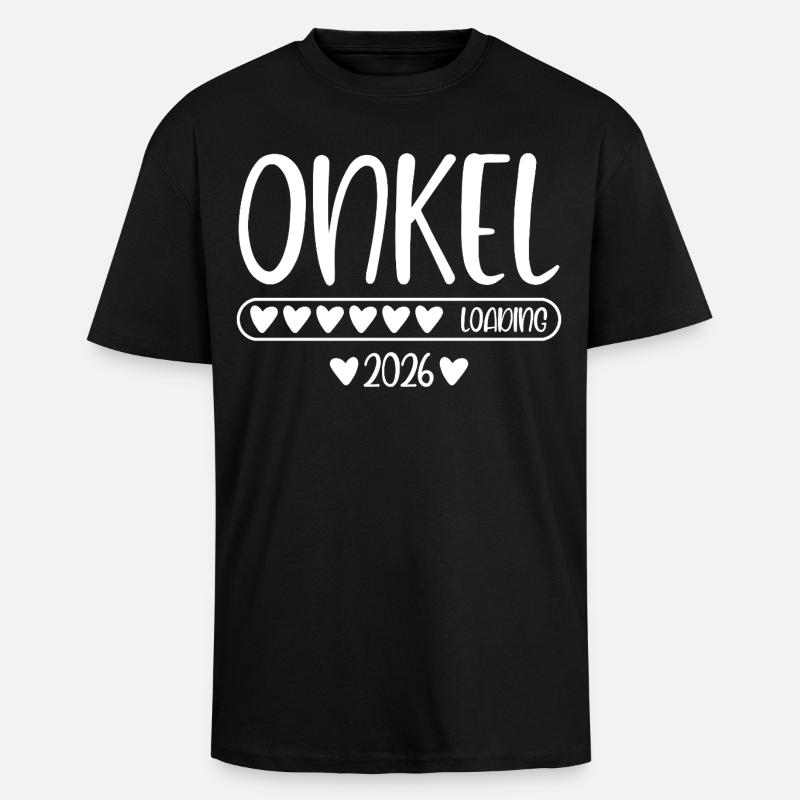 Onkel 2026 loading - Oversized Heavyweight Unisex T-Shirt - Schwarz
