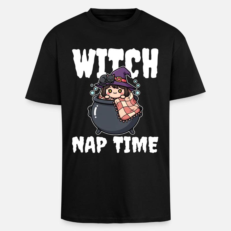 WITCH NAP TIME - WITCH HALLOWEEN - T-shirt unisexe oversize épais - noir