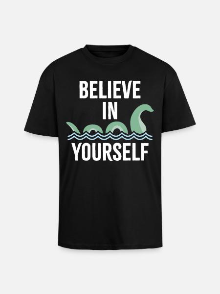 Croyez en vous - T-shirt unisexe oversize épais - noir