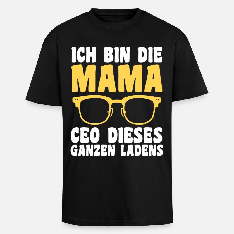 Mutter Team Mama - Oversized Heavyweight Unisex T-Shirt - Schwarz
