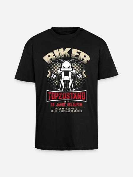 Moto 58e anniversaire - T-shirt unisexe oversize épais - noir