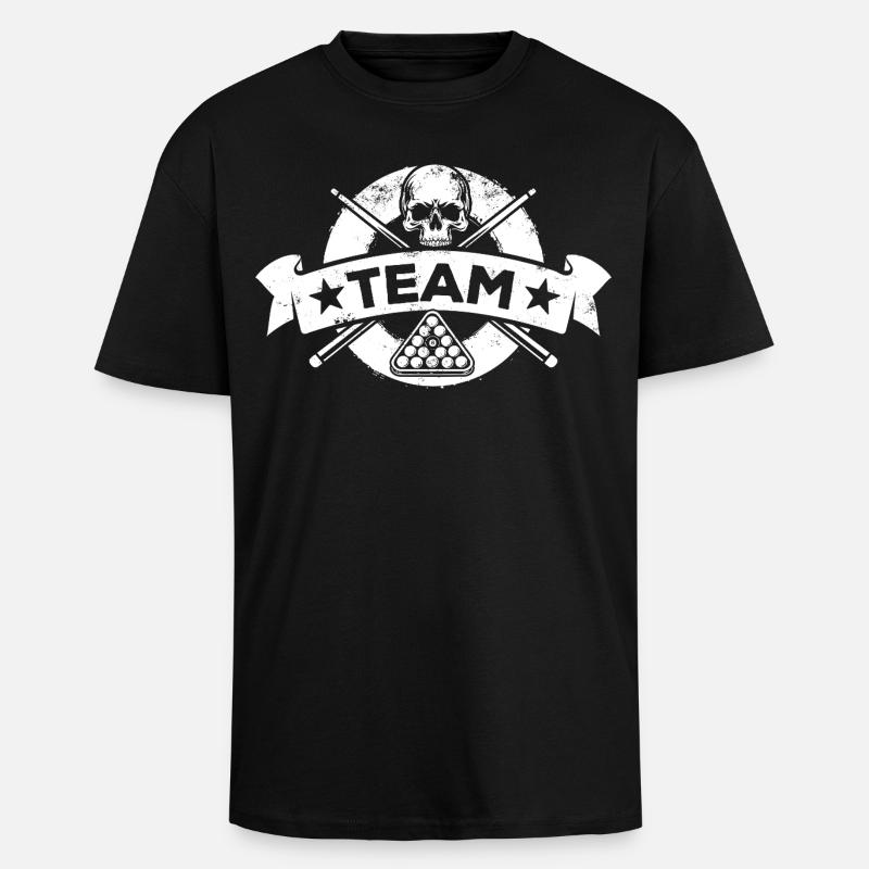 Eight Ball, Billardkugel, Billard Team, Name - Oversized Heavyweight Unisex T-Shirt - Schwarz