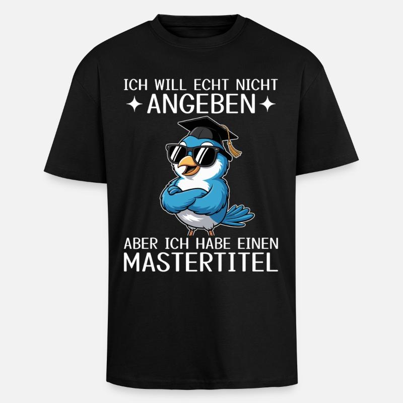 Master Abschluss geschafft - Mastertitel - Oversized Heavyweight Unisex T-Shirt - Schwarz