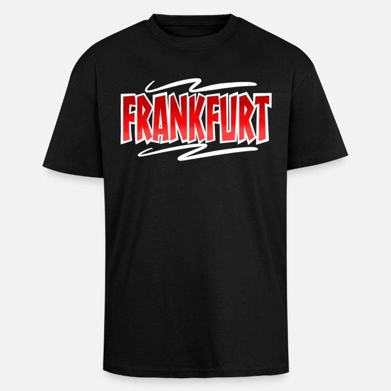 Frankfurt - Oversized Heavyweight Unisex T-Shirt - Schwarz