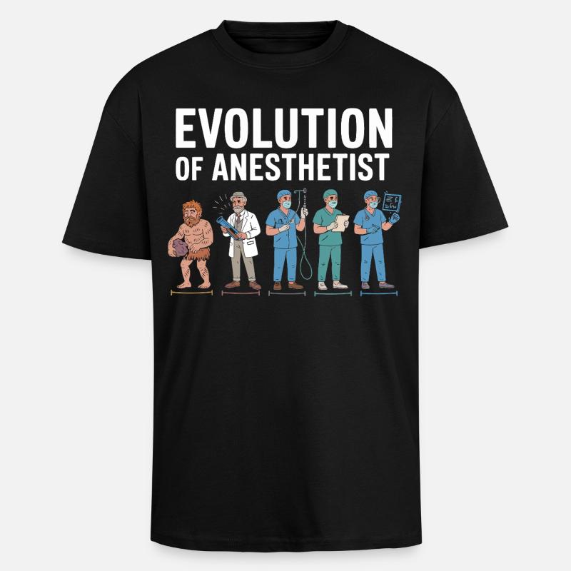 Evolution der Anästhesisten Illustration - Oversized Heavyweight Unisex T-Shirt - Schwarz