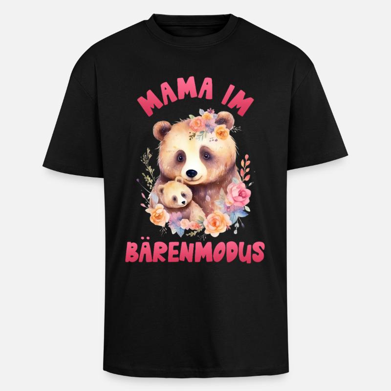 Werdende Mutter MAMA IM BÄRENMODUS Lustig - Oversized Heavyweight Unisex T-Shirt - Schwarz