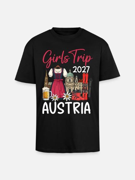 Girls Trip 2027 Austria - Unisex Oversized Heavyweight T-shirt - black