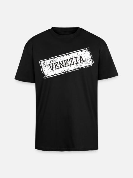 Venezia City Silhouette Design - Unisex Oversized Heavyweight T-shirt - black