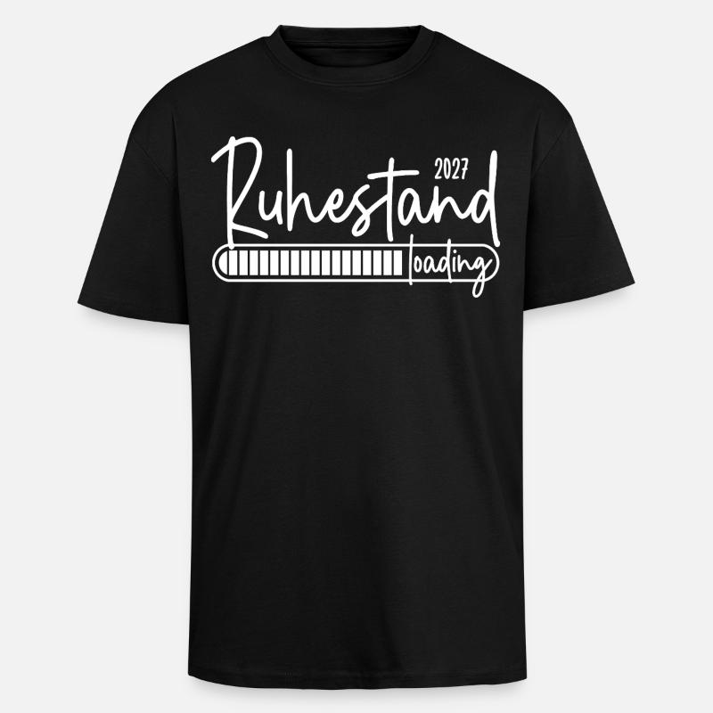 Retirement 2027 loading - Unisex Oversized Heavyweight T-shirt - black