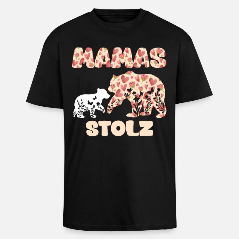 Werdende Mutter MAMAS STOLZ Lustiges - Oversized Heavyweight Unisex T-Shirt - Schwarz