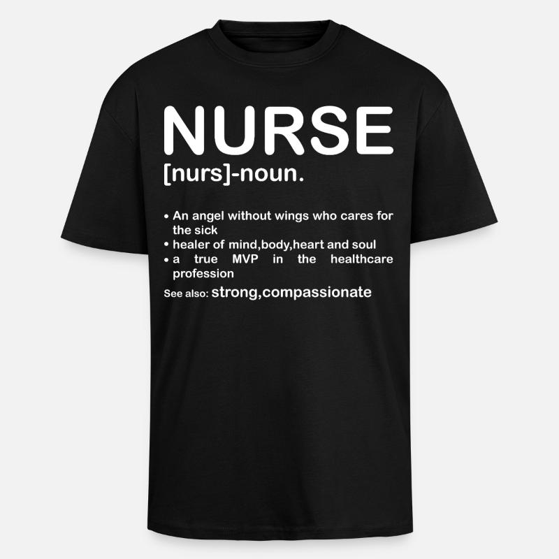 Krankenschwester - Oversized Heavyweight Unisex T-Shirt - Schwarz