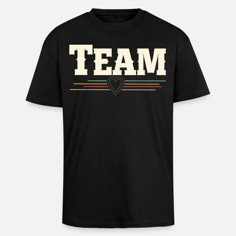 Team - Oversized Heavyweight Unisex T-Shirt - Schwarz