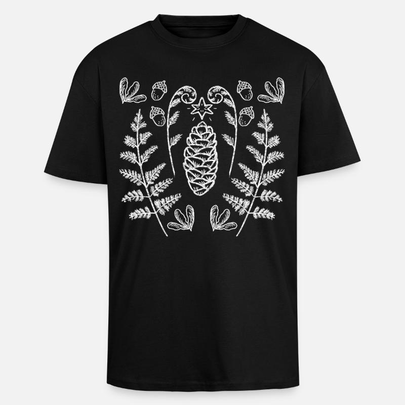 Décorations d’automne - T-shirt unisexe oversize épais - noir