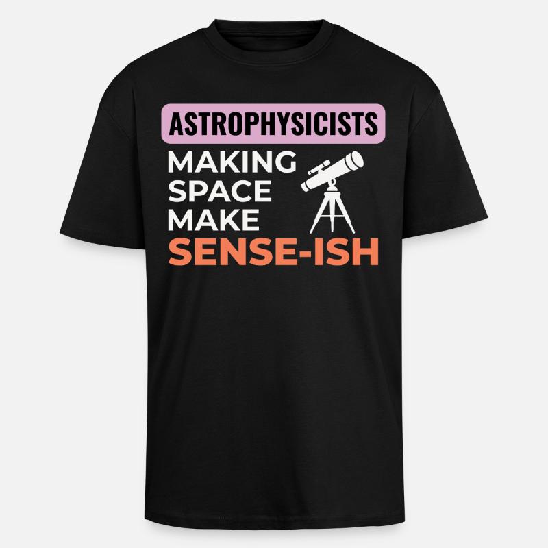 Science de l’espace Humour Design - T-shirt unisexe oversize épais - noir