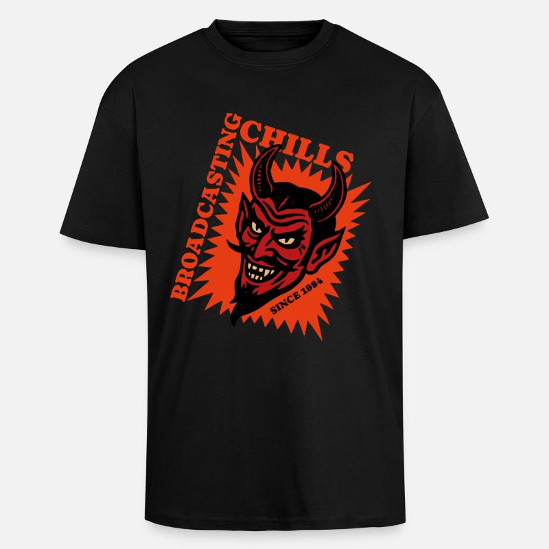 Broadcasting Chills - Devil - Teufel - Oversized Heavyweight Unisex T-Shirt - Schwarz