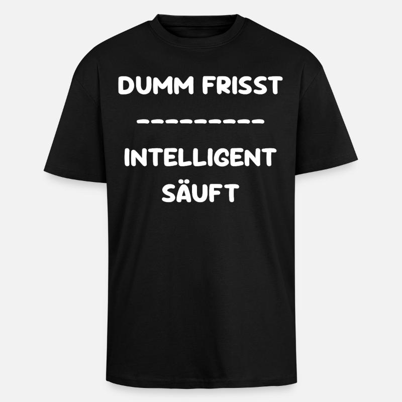 Stupid Eats - Boissons intelligentes - T-shirt unisexe oversize épais - noir