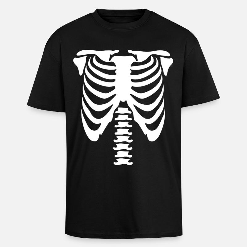 Skelett-Torso - Oversized Heavyweight Unisex T-Shirt - Schwarz