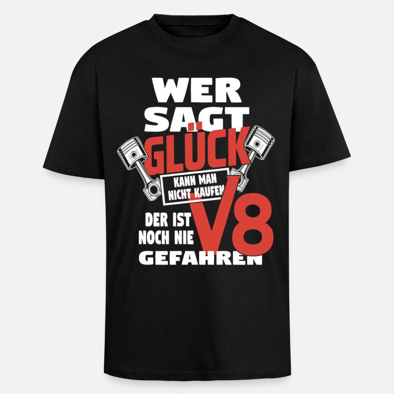 La puissance d’un V8 musclée - T-shirt unisexe oversize épais - noir