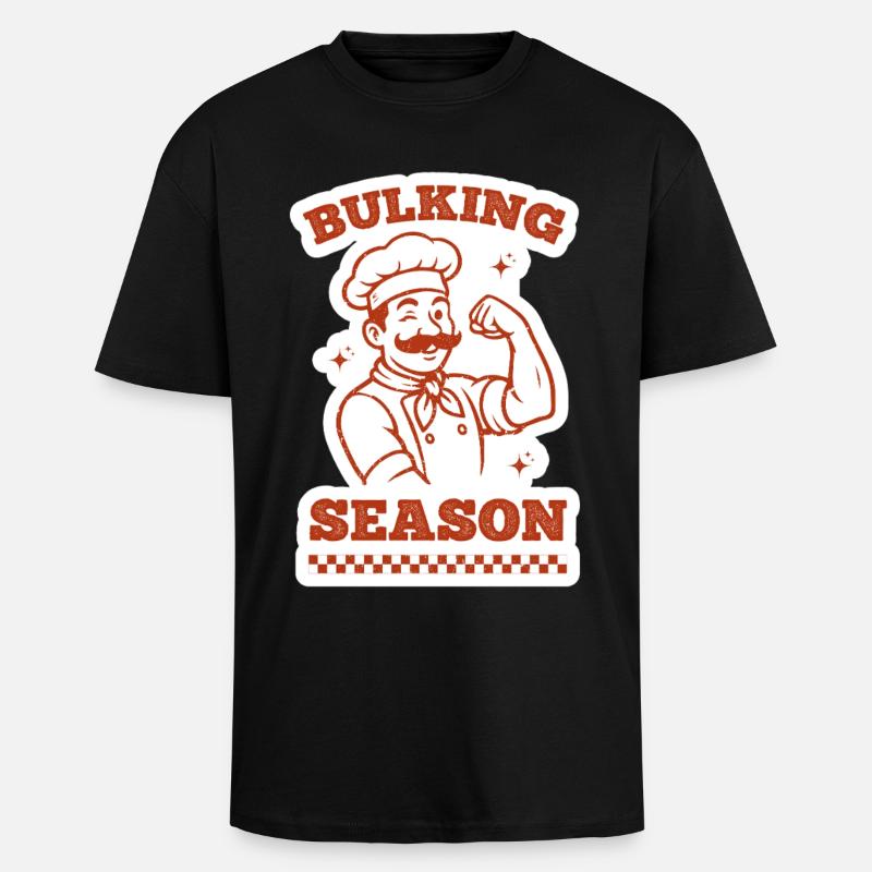 Saison de prise de masse - T-shirt unisexe oversize épais - noir