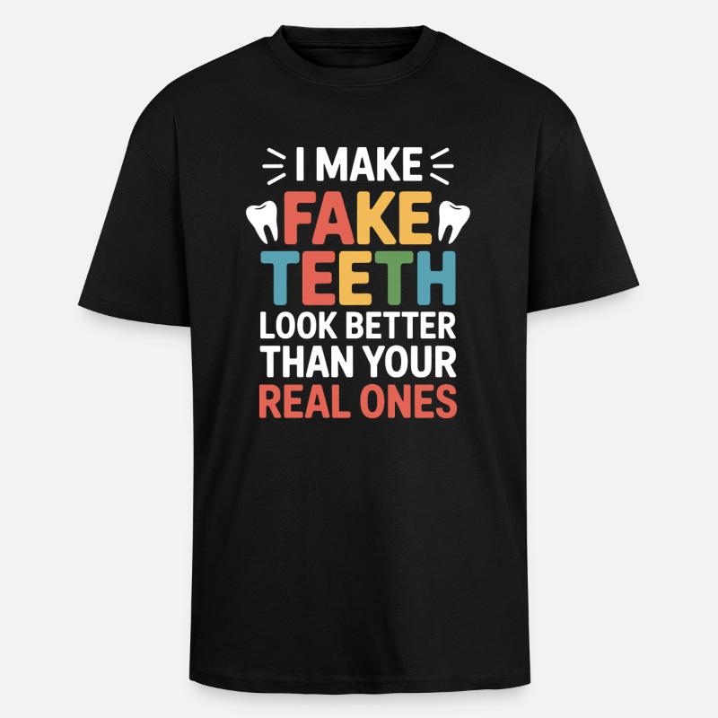 Dental Technician Precision Work  - Unisex Oversized Heavyweight T-shirt - black