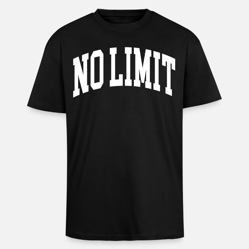 No Limit - Oversized Heavyweight Unisex T-Shirt - Schwarz
