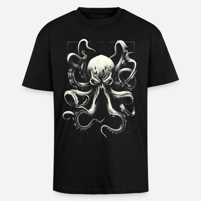 Kraken - Oversized Heavyweight Unisex T-Shirt - Schwarz