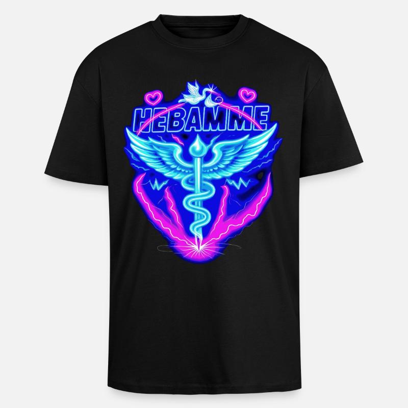 Ostetrica Ostetrica - Maglietta oversize spessa - nero