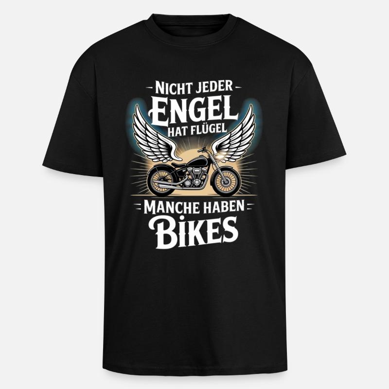 Anges sans ailes – Vélos - T-shirt unisexe oversize épais - noir