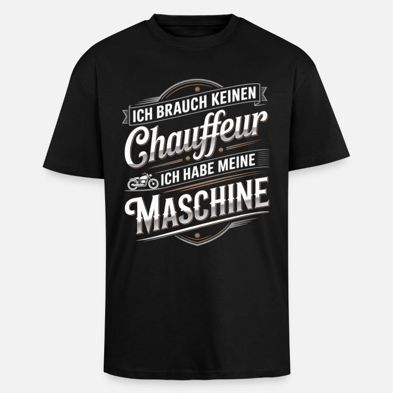 Maschine statt Chauffeur - Oversized Heavyweight Unisex T-Shirt - Schwarz