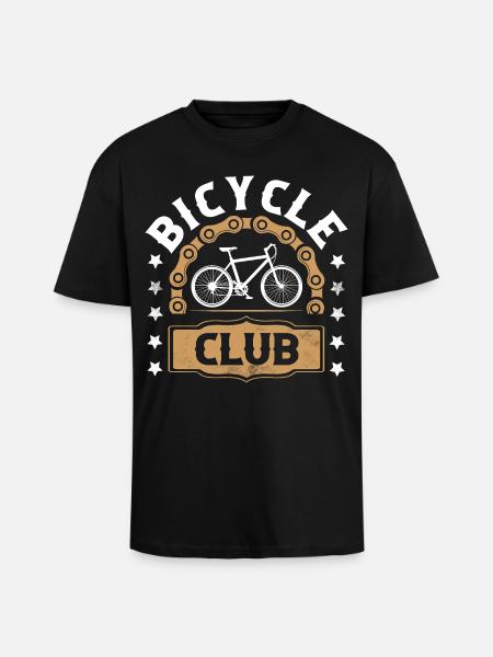Cyclist Mountain Bike Bicycle - Unisex Oversized Heavyweight T-shirt - black