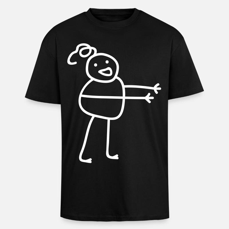 Hugging Man Gift - Unisex Oversized Heavyweight T-shirt - black