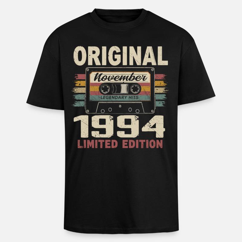 November 1994 Geschenk November 1994 - Oversized Heavyweight Unisex T-Shirt - Schwarz