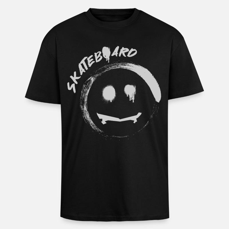 Skateboard - Unisex Oversized Heavyweight T-shirt - black