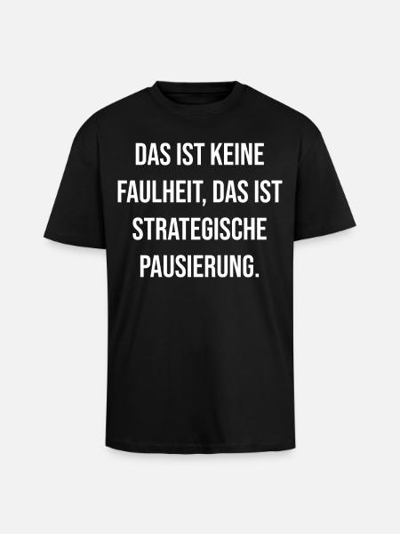 Strategic Break Typography - Unisex Oversized Heavyweight T-shirt - black