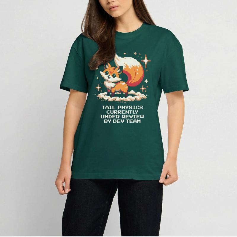 Schwanzphysik wird geprüft | Fuchs, Dev-Team Oversized Heavyweight Unisex T-Shirt