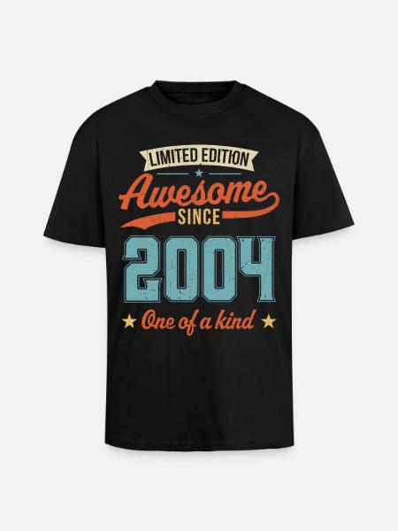 Awesome Since 2004 - Unisex Oversized Heavyweight T-shirt - black