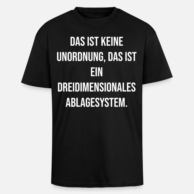 Système de classement tridimensionnel Spruch - T-shirt unisexe oversize épais - noir
