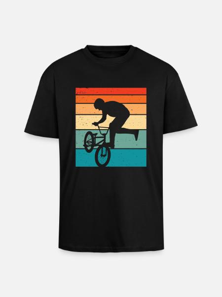 Bmx Retro Bmx Fahrrad - Oversized Heavyweight Unisex T-Shirt - Schwarz