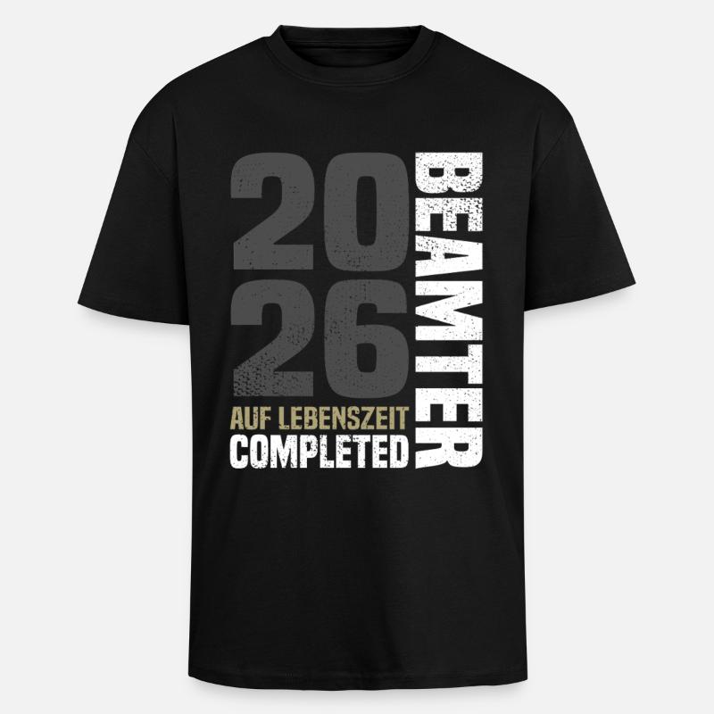 Beamter Auf Lebenszeit 2026 - Oversized Heavyweight Unisex T-Shirt - Schwarz